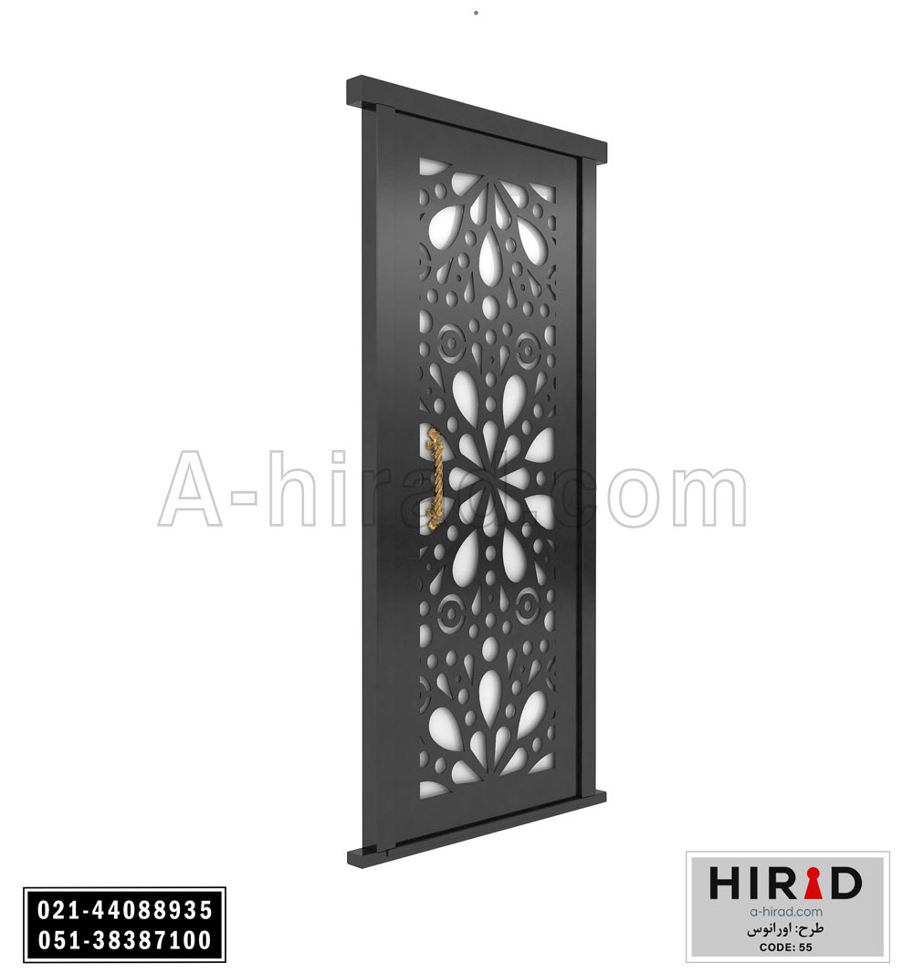 درب فلزی لیزری تک لنگه هیراد کد 1055 عرض 108 ارتفاع 223 